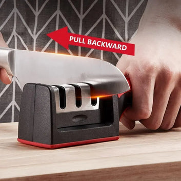 4 in 1 Adjustable Kitchen Knife Sharpener – Manual Professional Blade & Scissor Sharpening Tool – Multi Function Knife Sharpening System for Home Use
